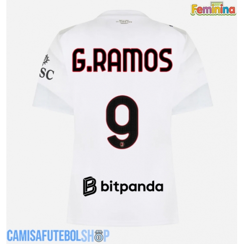 Camisa de time de futebol AC Milan Goncalo Ramos #9 Replicas 2º Equipamento Feminina 2026-27 Manga Curta